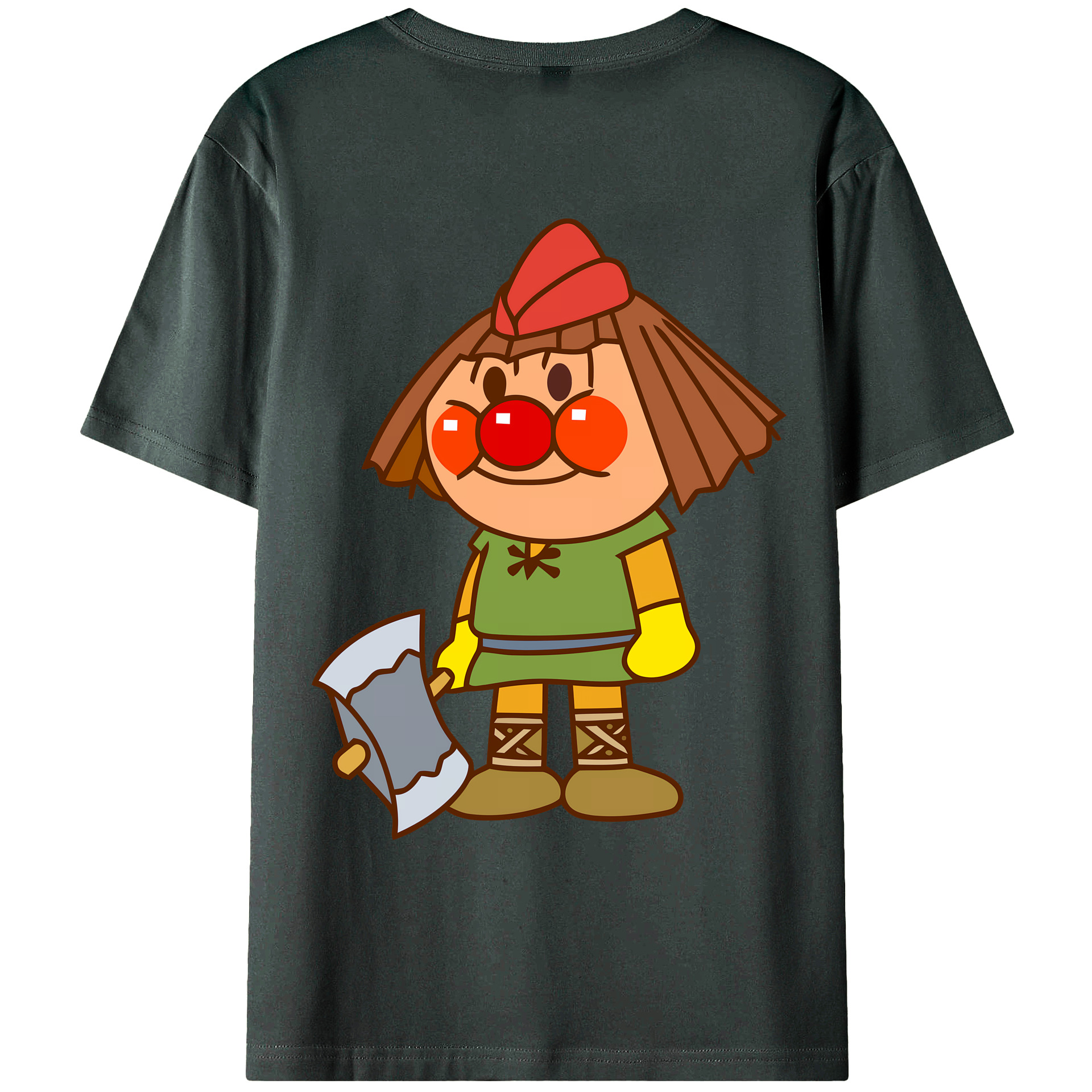 （画像用） アンパンマン Anpanman 綿100％ メンズ半袖Tシャツ（バックプリント） 通気性